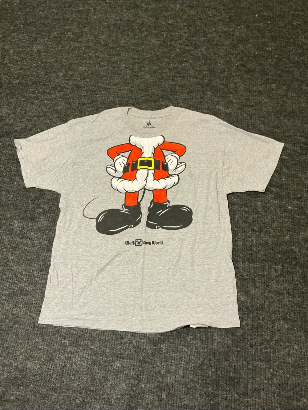 Hanes Disney Parks Gray Logo Crewneck Tee
